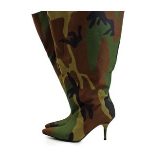 AKIRA Camouflage Ankle Boots